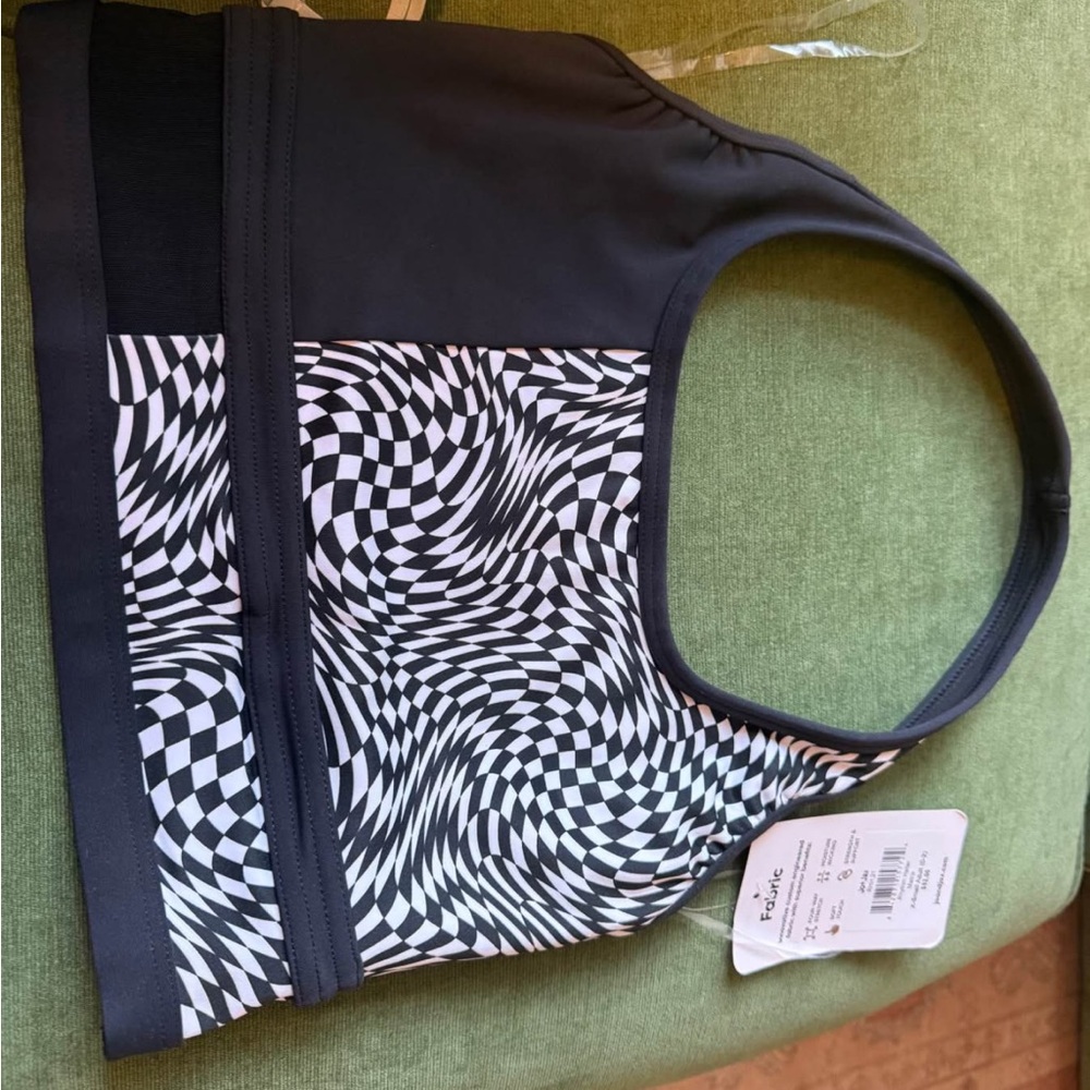 Black and White Patterned dance top